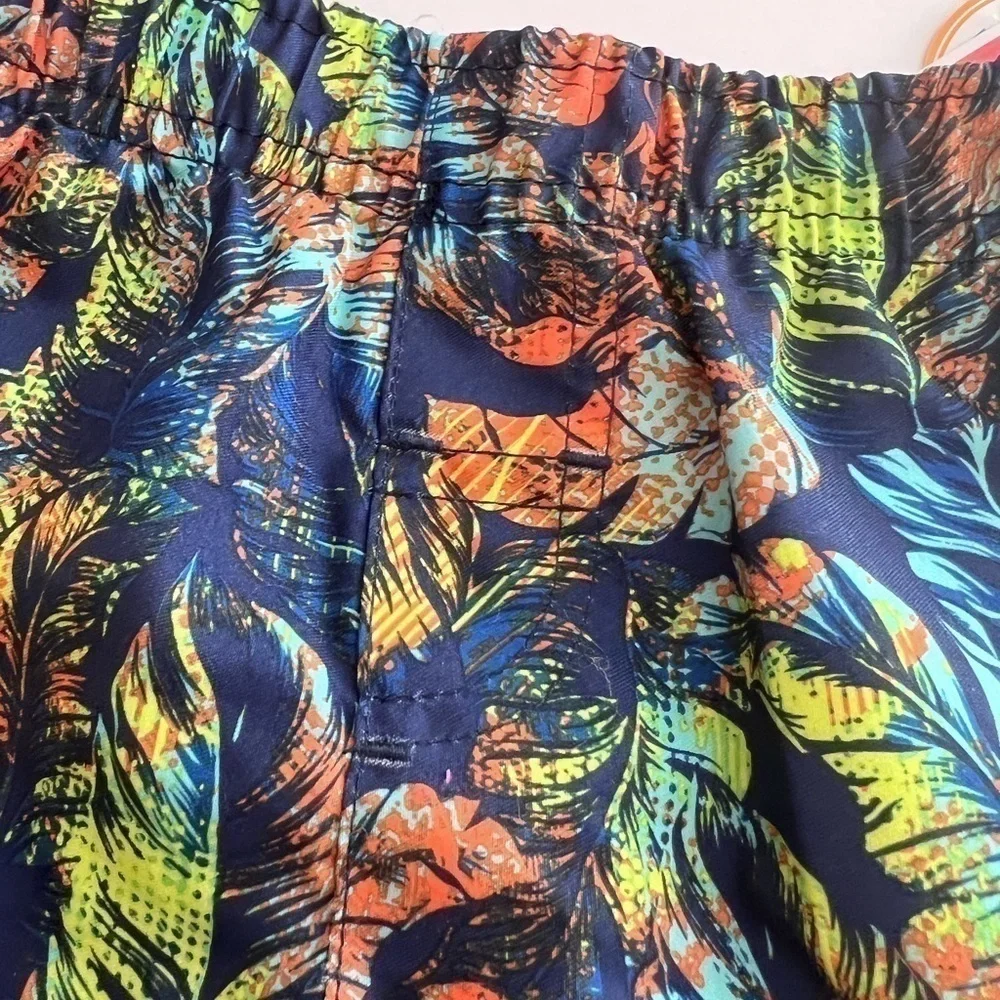 Baby Boy’s shorts blue palm Swim Trunk size 12M